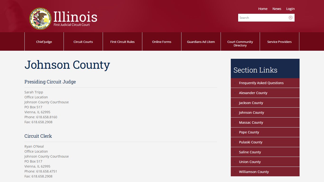 Johnson County | Illinois First Judicial Circuit Court